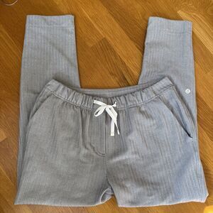 Lululemon Jet Crop Pants Womens 6 Gray Herringbone Stretch Drawstring Athleisure